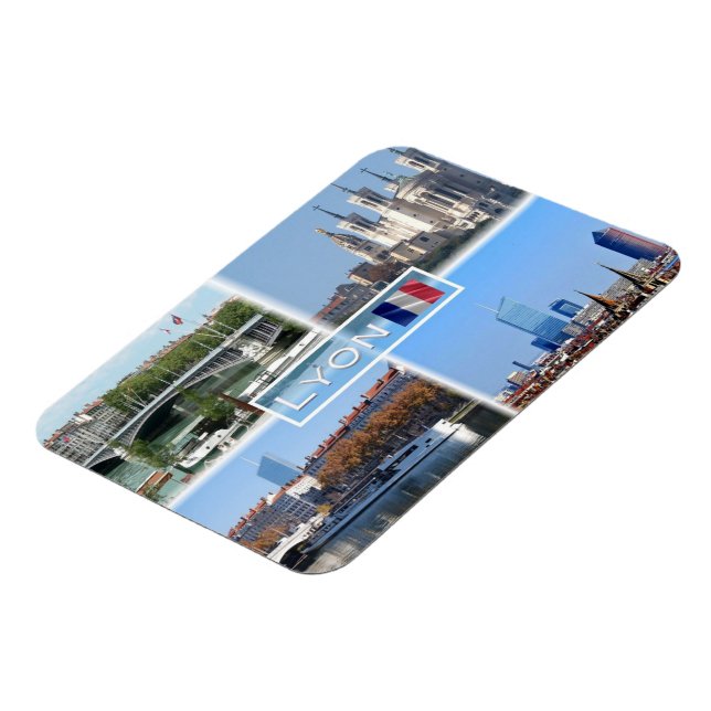 Magnet Flexible FR Lyon - Pont Lafayette - Basilique de Fourvière  (Côté Gauche)