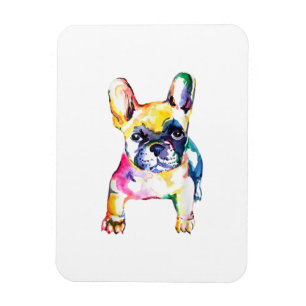 Magnet Flexible Français Bulldog Aquarelle Dessin À La Main Pour A