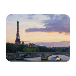 Magnet Flexible France, Paris, bateau-tour sur la Seine, Eiffel