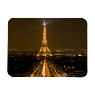 Magnet Flexible France, Paris. Vue nocturne de la Tour Eiffel