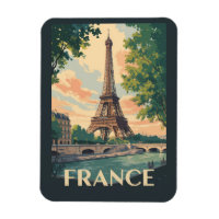 France Tour Eiffel Voyage Art Rétro