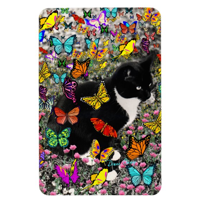 Magnet Flexible Frapules en papillons - Tuxedo Kitty (Vertical)