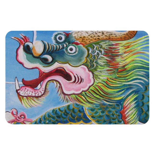 Magnet Flexible Fresque chinoise Foo Dog / Lion Guardian (Horizontal)
