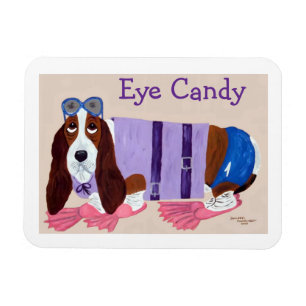 Magnet Flexible Friandise pour les yeux Basset Hound 