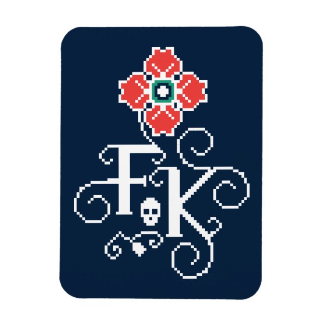 Magnet Flexible Frida Kahlo | Hommage Floral (Vertical)
