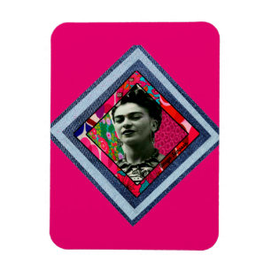 Magnet Flexible Frida Kahlo Retro Denim Diamond