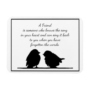 Magnet Flexible Friend quote Song in your Heart & Birds