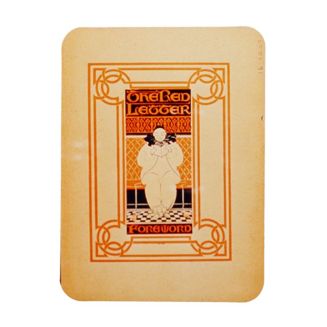 Magnet Flexible Frontispiece pour 'One Red Letter' (litho couleur) (Vertical)