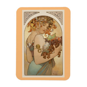 Magnet Flexible Fruit de Nouveau Jugendstil Alfons Mucha de