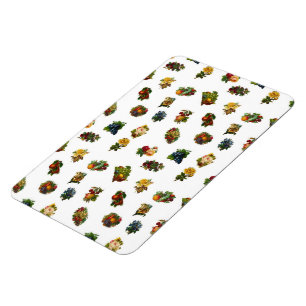 Magnet Flexible Fruits et fleurs vintages