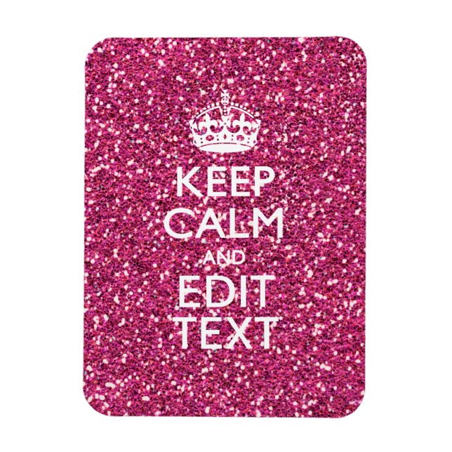 Magnet Flexible Fuchsia Rose Conserver Le Calme Avoir Votre Texte (Vertical)