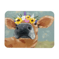 Fun de ferme - Vache avec couronne de fleurs