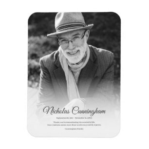 Magnet Flexible Funérailles commémoratives Classique moderne Photo