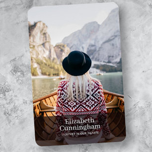 Magnet Flexible Funeral Memorial Simple Carte photo moderne