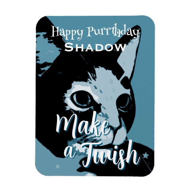 Magnet Flexible Funny Birthday Purrthday Cat (Vertical)