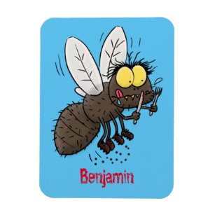 Magnet Flexible Funny horsefly insect cartoon