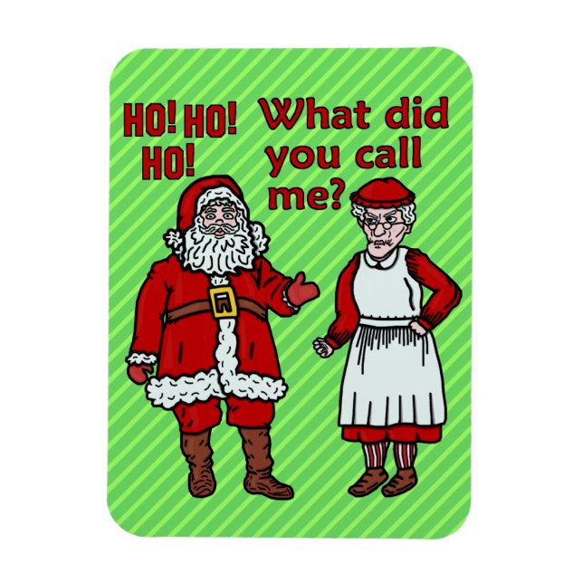 Magnet Flexible Funny Noël Père Noël & Mme Joke de Noël (Vertical)