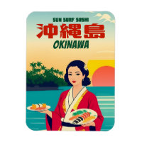 Funny Retro Graphic Okinawa Japon Sushi Humour