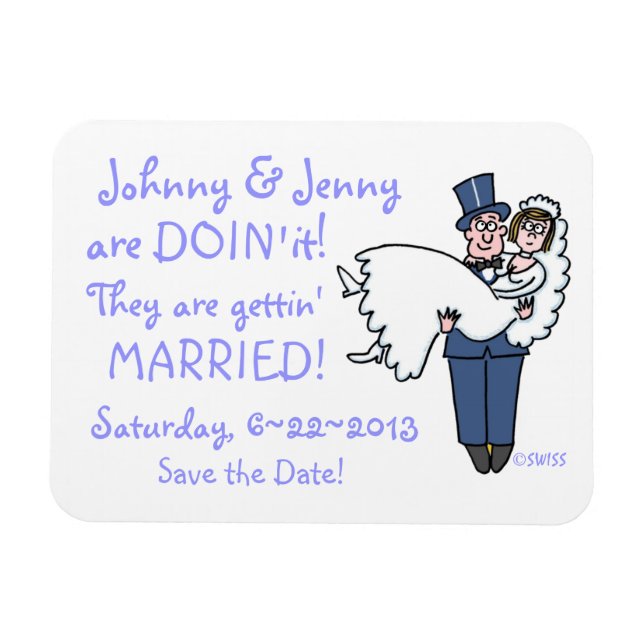 Magnet Flexible Funny Save-the-Date Wedding Keepsake (Horizontal)