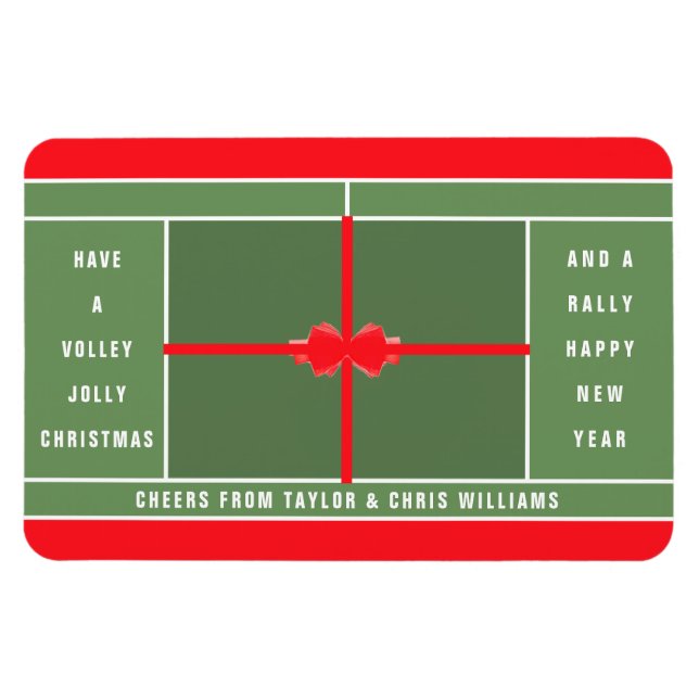 Magnet Flexible Funny Tennis Christmas Card (Horizontal)