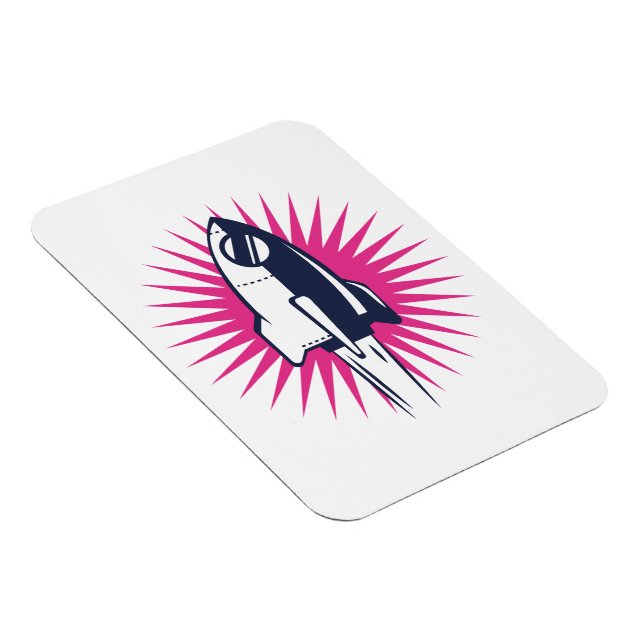 Magnet Flexible Fusée spatiale rétro (Côté Droit)