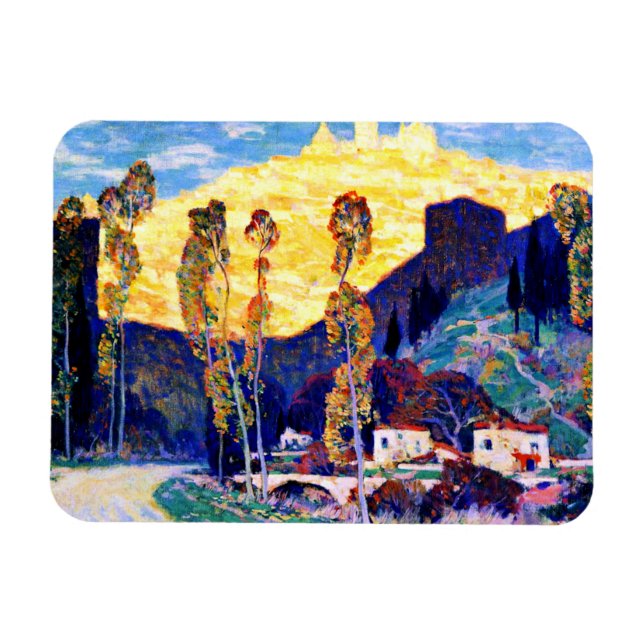 Magnet Flexible Gagnon - Soirée, Sienne - célèbre peinture (Horizontal)