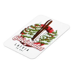 Magnet Flexible Gaiziņkalns Lettonie logo ski