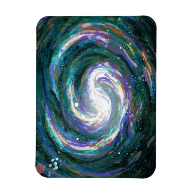 Magnet Flexible Galaxie d'émeraude et de violet (Vertical)