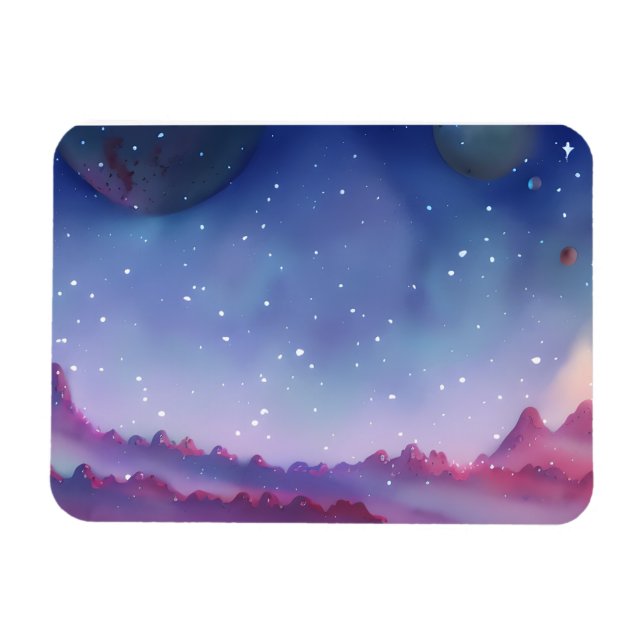 Magnet Flexible Galaxie, Univers, Étoiles, Espace extra-atmosphéri (Horizontal)