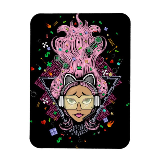 Magnet Flexible Gamer fille (Vertical)