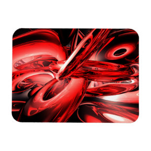 Magnet Flexible Gamma rouge Rayonnement Abstrait Grand aimant
