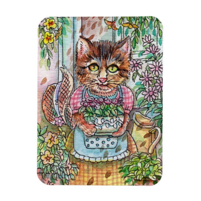 Magnet Flexible Gardener Cat (Vertical)