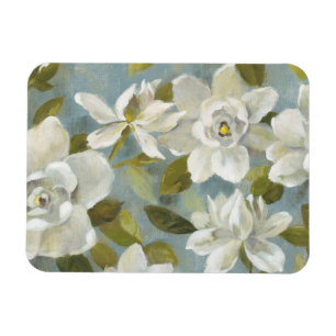 Magnet Flexible Gardenias sur bleu ardoise