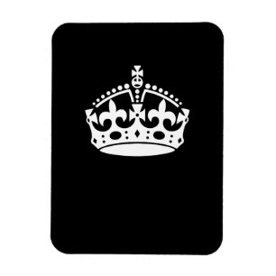 Magnet Flexible Gardez la couronne calme sur le noir solide