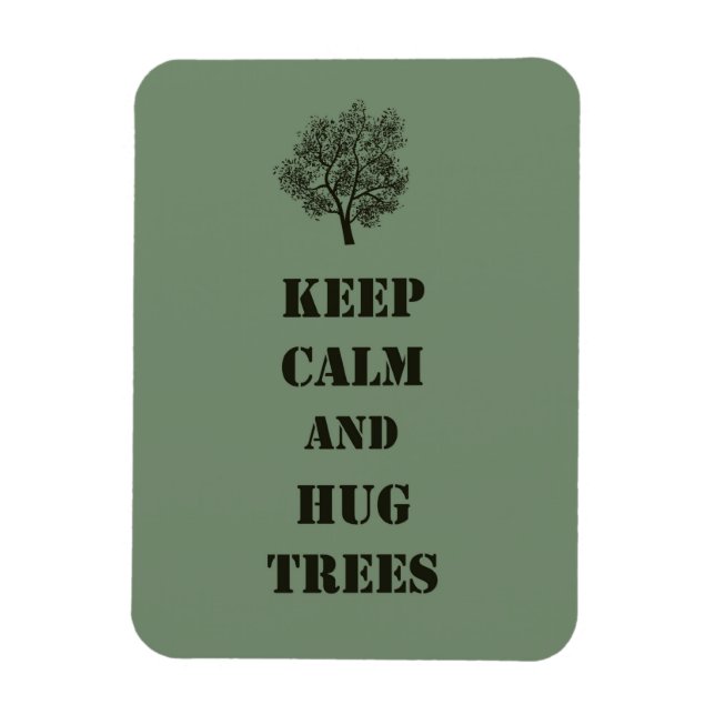 Magnet Flexible Gardez le calme des arbres (Vertical)