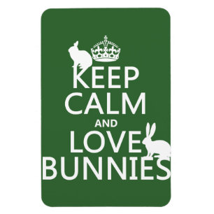 Magnet Flexible Gardez le calme et aimez les lapins - toutes les