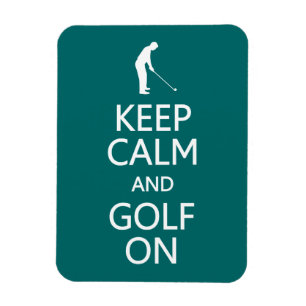Magnet Flexible Gardez le calme et le golf sur l'aimant fait sur