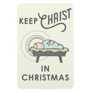 Magnet Flexible Gardez le Christ dans l'aimant de voiture de Noël
