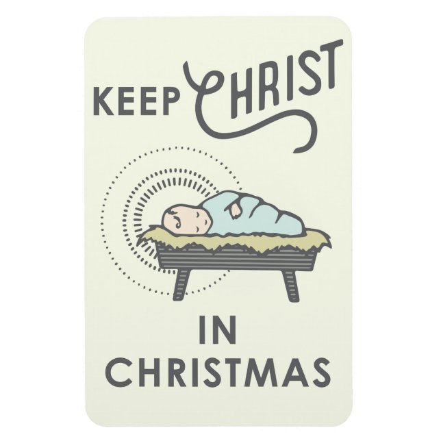Magnet Flexible Gardez le Christ dans l'aimant de voiture de Noël (Vertical)