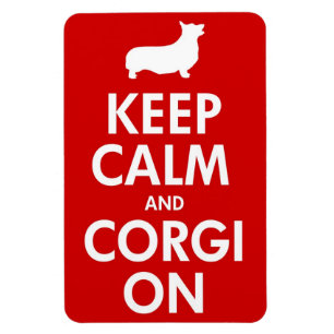 Magnet Flexible Gardez le corgi calme sur le grand aimant de