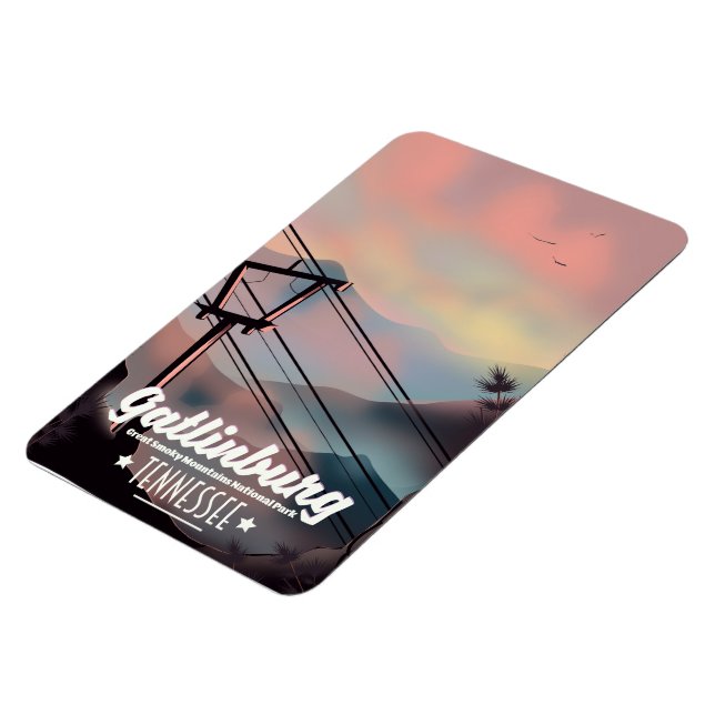 Magnet Flexible Gatlinburg Great Smoky Mountains Tennessee (Côté Gauche)