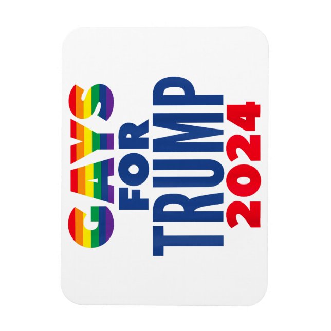 Magnet Flexible Gays Pour Trump 2024 ElectionGays Pour Trump 2024  (Vertical)