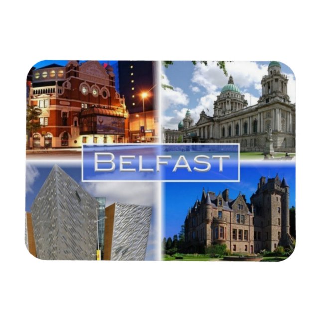 Magnet Flexible GB Royaume-Uni - Irlande du Nord - Belfast (Horizontal)