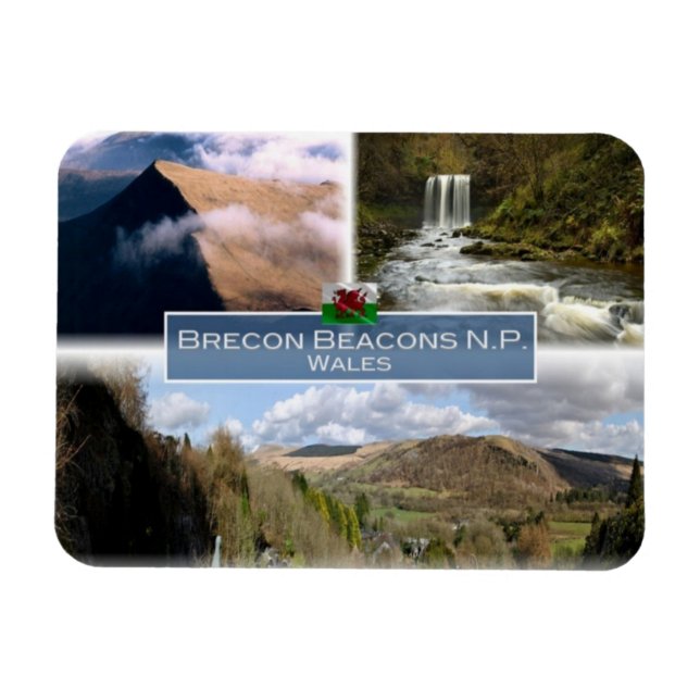 Magnet Flexible GB Royaume-Uni - Pays de Galles - Brecon Beacons - (Horizontal)