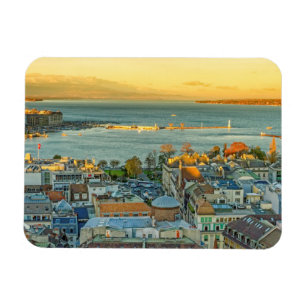 Magnet Flexible Geneva city aerial panorama, Switzerland