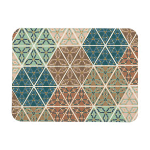 Magnet Flexible Geo extérieur XI motif tribal bleu et vert de  