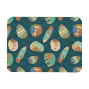 Magnet Flexible Geo extérieur XII motif géométrique bleu et ver