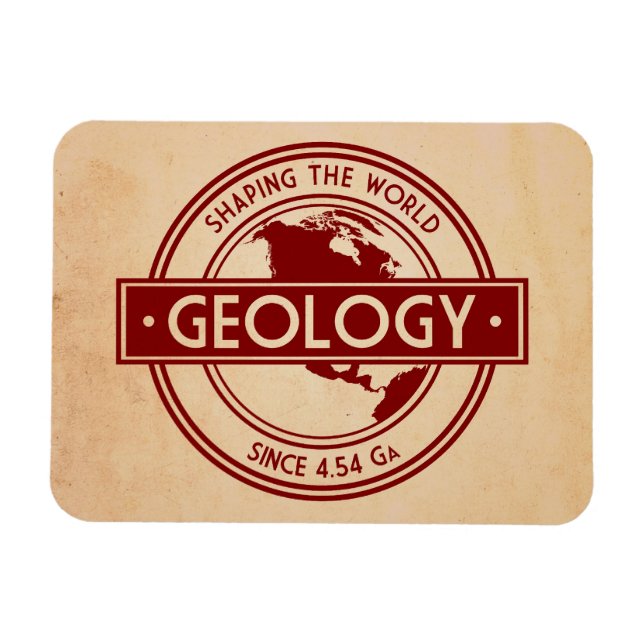 Magnet Flexible Géologie - Façonner le logo mondial (Amérique du N (Horizontal)
