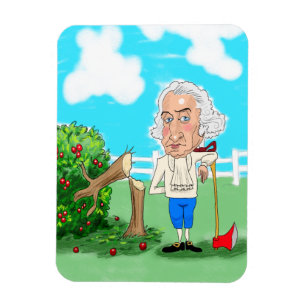 Magnet Flexible George Washington et son cerisier