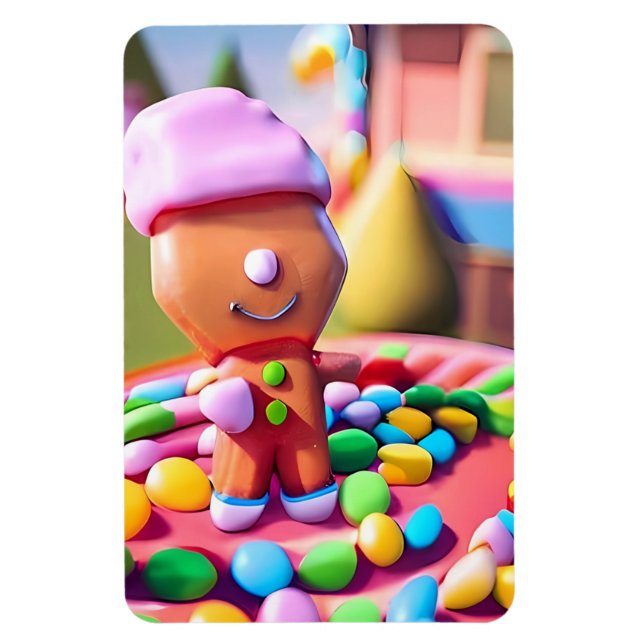 Magnet Flexible Gingerbread Boy Favorise - Ken Gage Art (Vertical)